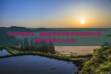 承德到张家界凤凰古城旅游小吃