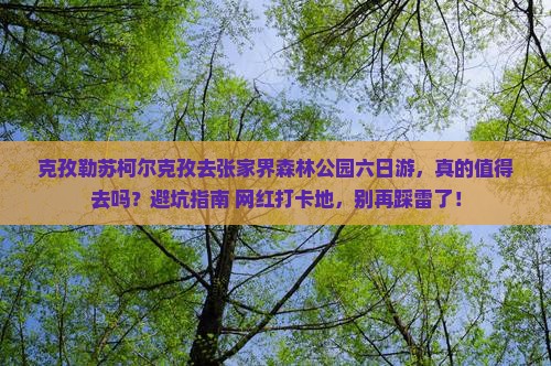 克孜勒苏柯尔克孜去张家界森林公园六日游