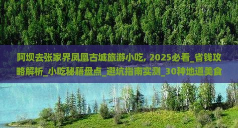 阿坝去张家界凤凰古城旅游小吃