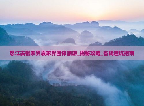 怒江去张家界袁家界团体旅游