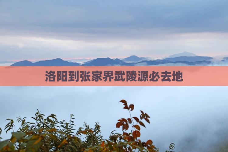洛阳到张家界武陵源必去地