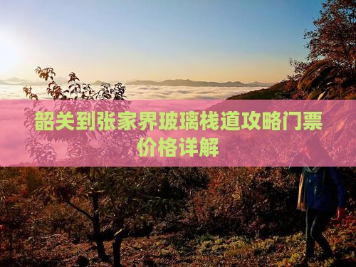 韶关到张家界玻璃栈道门票