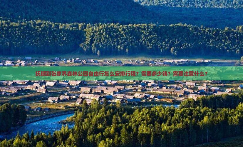 抚顺到张家界森林公园自由行