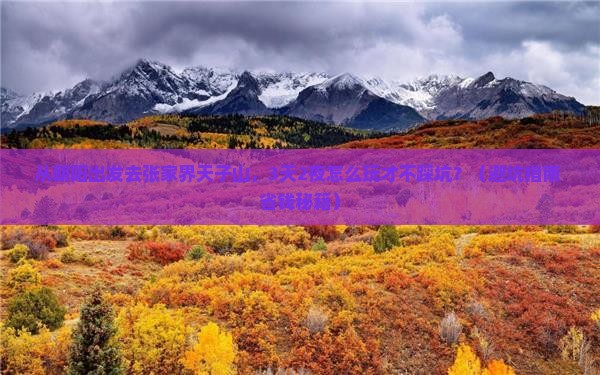 朝阳到张家界天子山大型旅游团