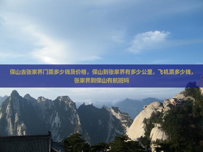 保山去张家界门票