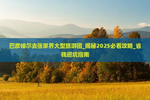 巴彦倬尔去张家界大型旅游团