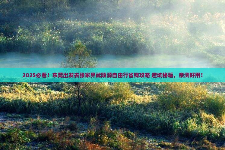 东莞去张家界武陵源自由行