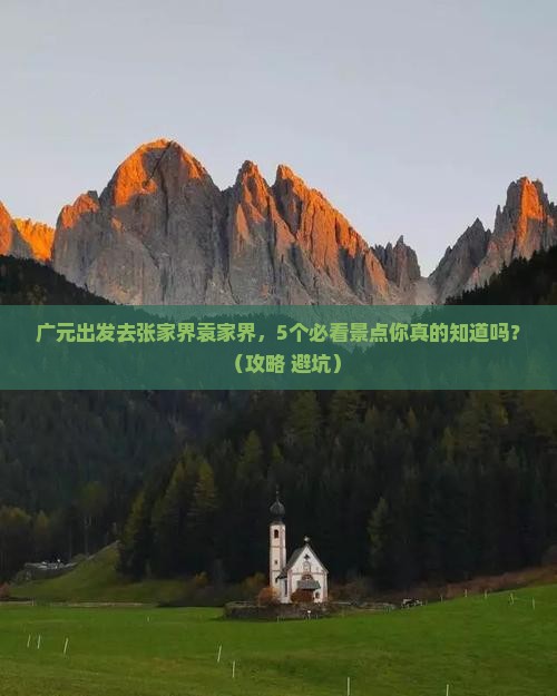 广元去张家界袁家界旅行社