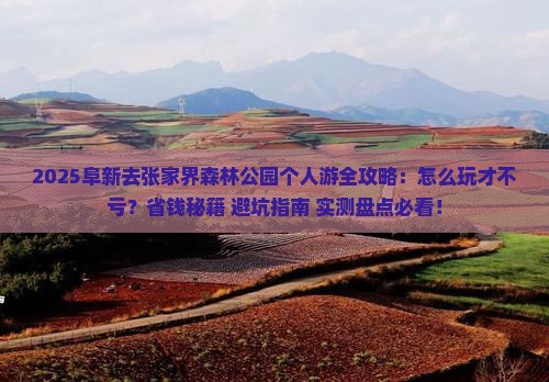 阜新去张家界森林公园个人游
