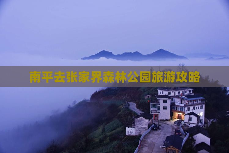 南平去张家界森林公园个人游