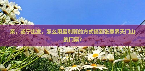 遂宁到张家界天门山门票