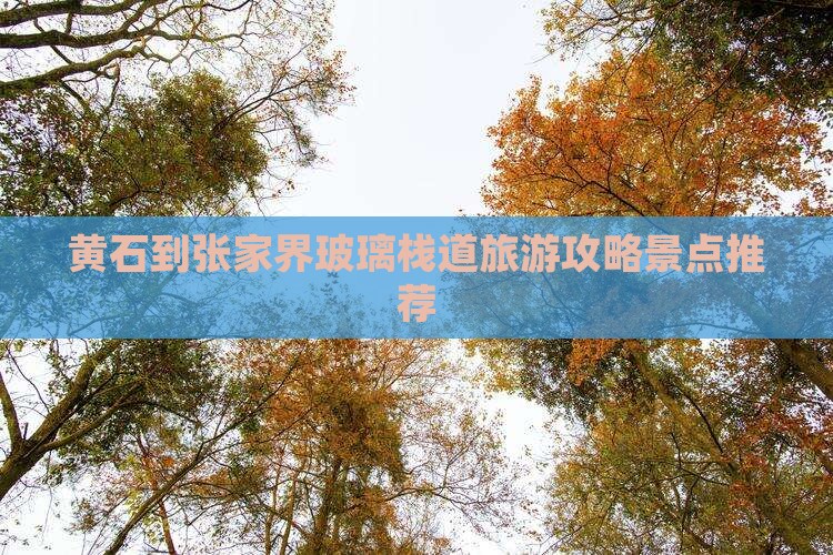 黄石去张家界玻璃栈道景点