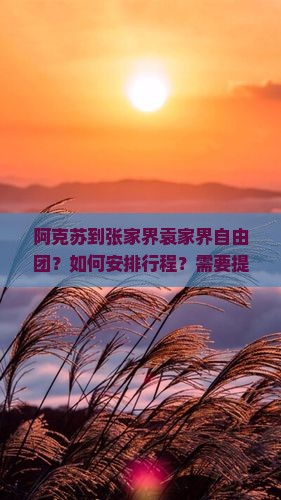 阿克苏到张家界袁家界自由团