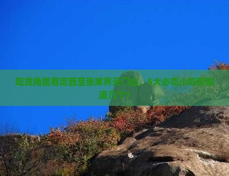 定西去张家界天门山旅游小吃 定西去张家界天门山旅游小吃
