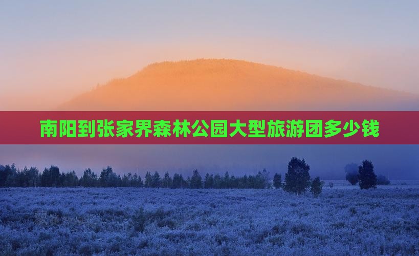 南阳到张家界森林公园大型旅游团