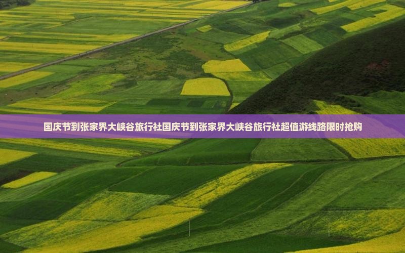 国庆节到张家界大峡谷旅行社
