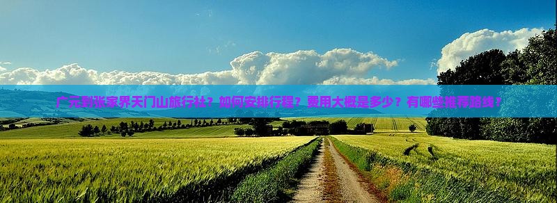 广元到张家界天门山旅行社