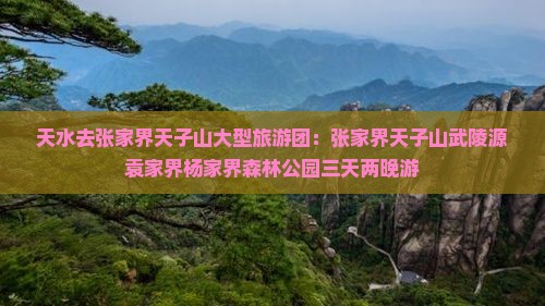 天水去张家界天子山大型旅游团