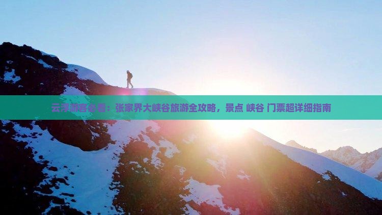 云浮去张家界大峡谷门票