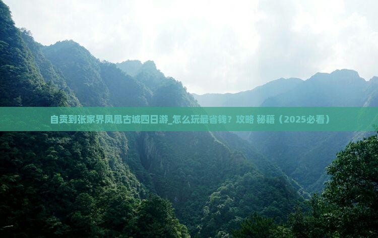 自贡到张家界凤凰古城四日游