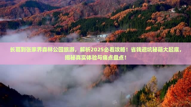 长葛到张家界森林公园旅游