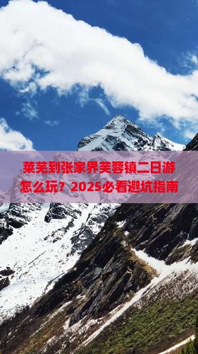 莱芜到张家界芙蓉镇二日游