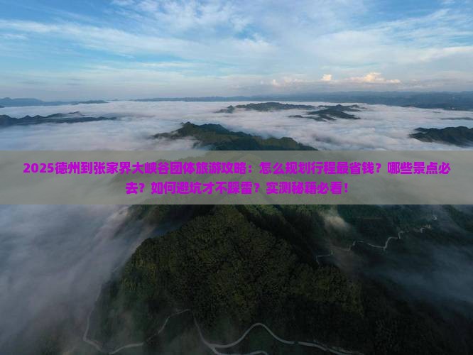 德州到张家界大峡谷团体旅游
