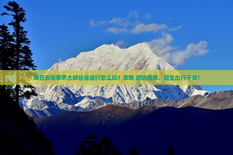 商丘去张家界大峡谷自由行