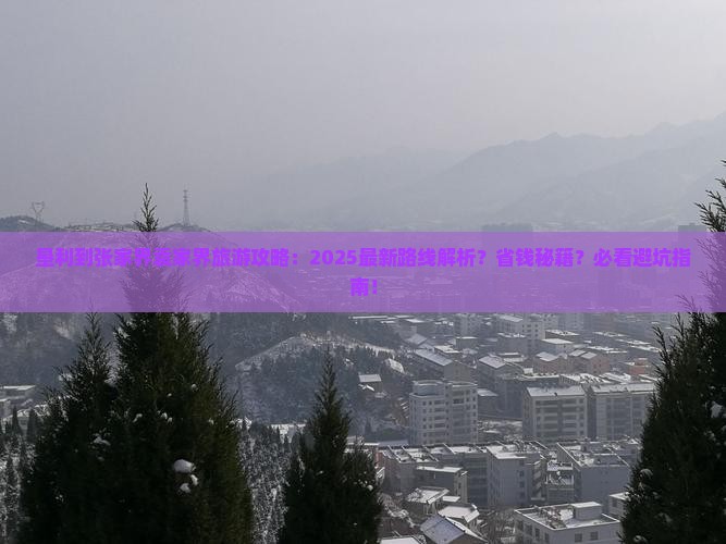 垦利到张家界袁家界旅游