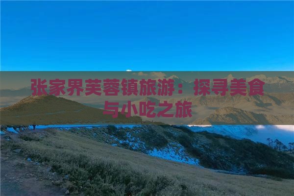 新余到张家界芙蓉镇旅游小吃