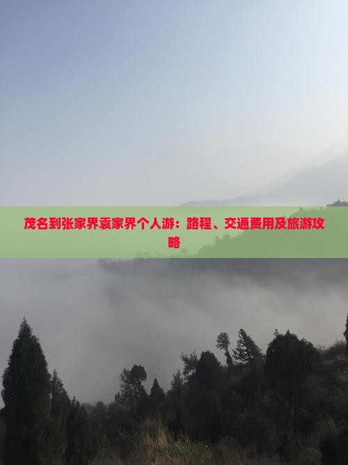 茂名到张家界袁家界个人游