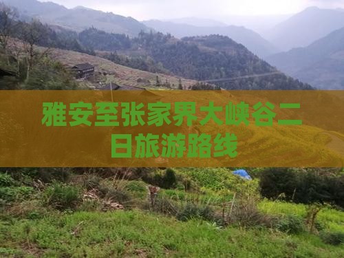 雅安去张家界大峡谷二日游