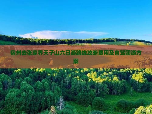宿州去张家界天子山六日游