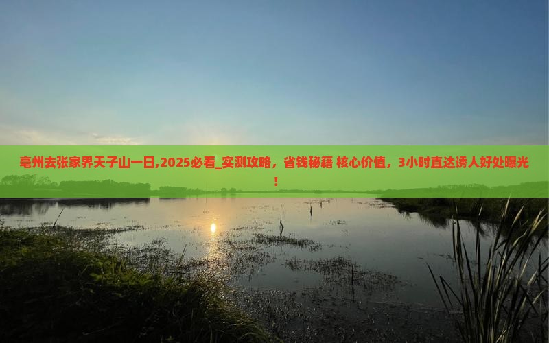 亳州去张家界天子山一日