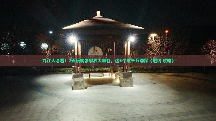 九江去张家界大峡谷二日游