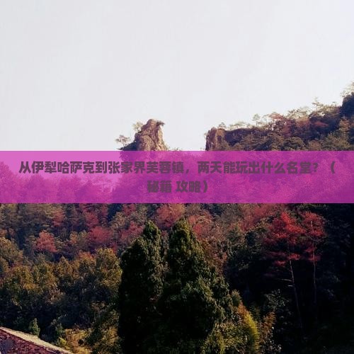 伊犁哈萨克到张家界芙蓉镇二日游