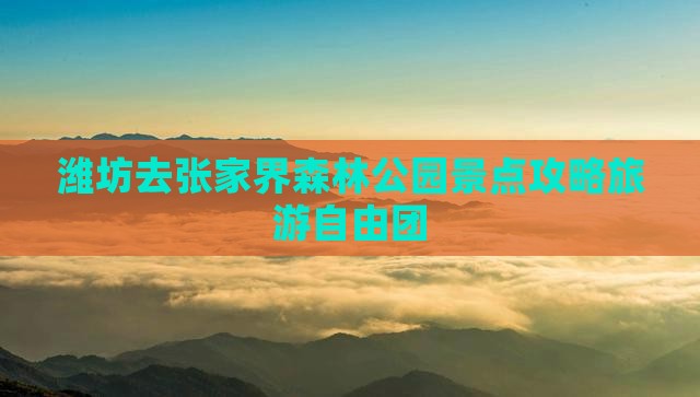 潍坊去张家界森林公园自由团