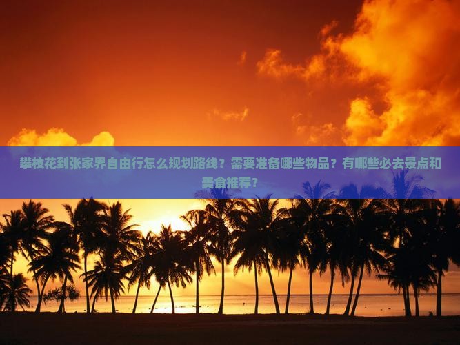 攀枝花到张家界自由行