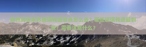 赣州到张家界玻璃栈道景点