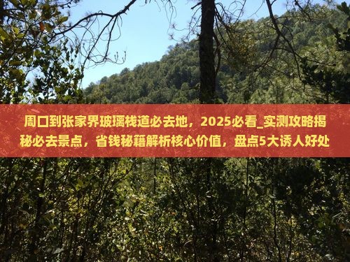 周口到张家界玻璃栈道必去地