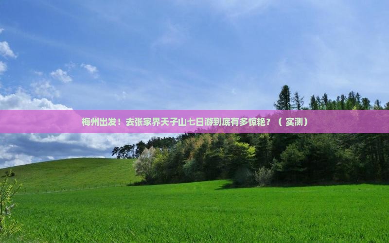 梅州去张家界天子山七日游