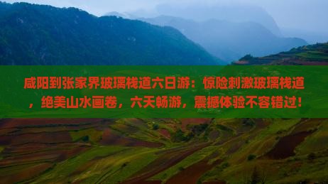 咸阳到张家界玻璃栈道六日游