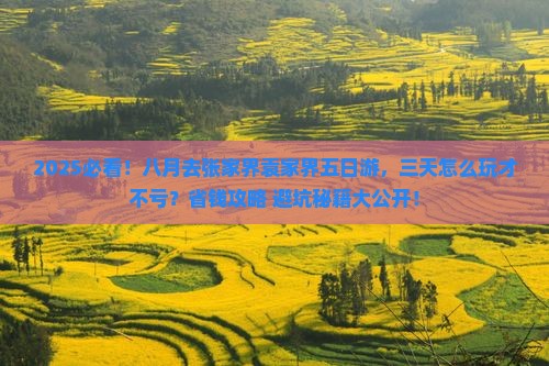 八月去张家界袁家界五日游