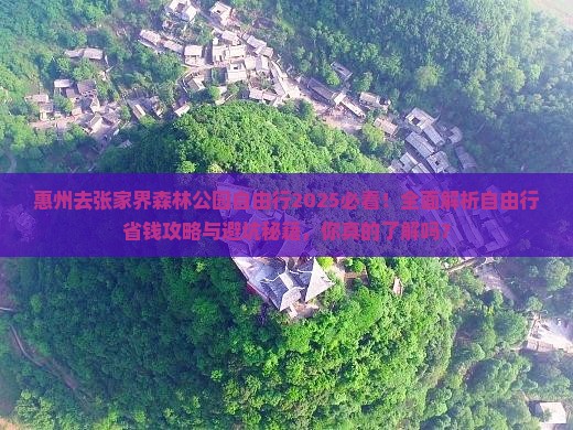 惠州去张家界森林公园自由行