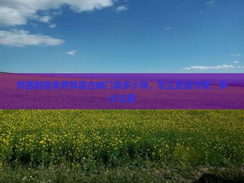 鸡西到张家界凤凰古城门票