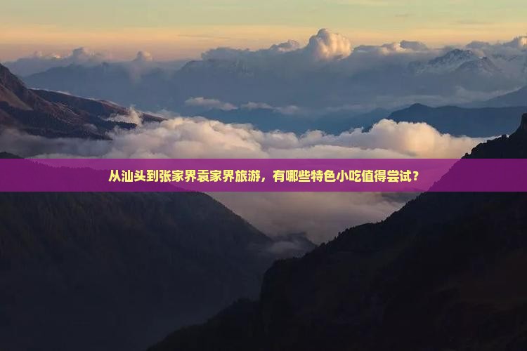 汕头到张家界袁家界旅游小吃