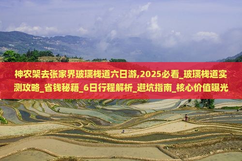 神农架去张家界玻璃栈道六日游