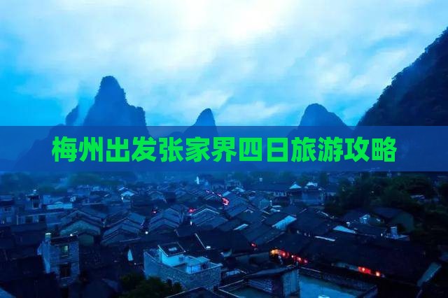 梅州出发张家界四日旅游攻略