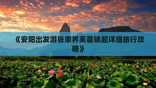 《安阳出发游张家界芙蓉镇超详细旅行攻略》