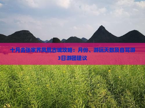 十月去张家界凤凰古城攻略：月份、游玩天数及自驾游3日游团建议